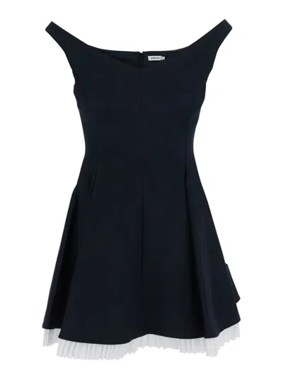 Simkhai Dorothie Off-shoulder Mini Dress In Black