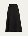 Simkhai Dottie A-line Midi Skirt In Black