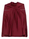 Simkhai Draped Blouse In Red