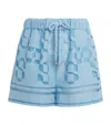 Simkhai Hannah Cotton-blend Shorts In Blue
