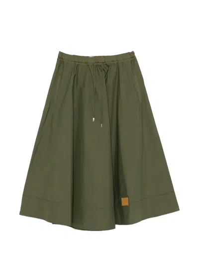Simkhai Drawstring Midi Skirt In Green