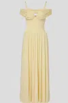 Simkhai Amarantha Dress In Butter Cream Colour In Yellow