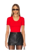 Simkhai Drew Bodysuit In Fiery Red