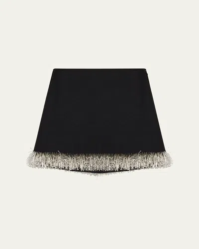 Simkhai Embellished Dua Mini Skirt In Black