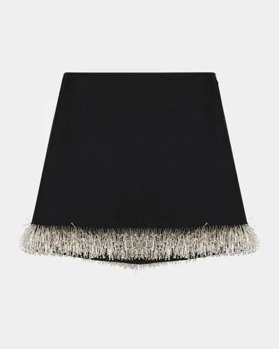 Simkhai Dua Beaded Mini Skirt In Black