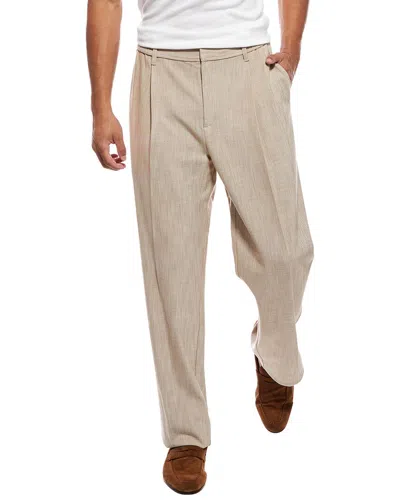 Simkhai Duncan Single Pleat Pant In Brown