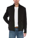 Simkhai Dunn Knit Combo Quilted Down Bomber Jacket In Black