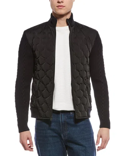 Simkhai Dunn Quilted Wool-blend Down Bomber Jacket In Black