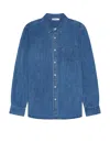 Simkhai Dwayne Shirt Washed Chambray In Washed Chambray