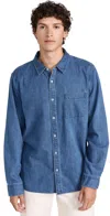 Simkhai Dwayne Shirt Washed Chambray In Washed Chambray