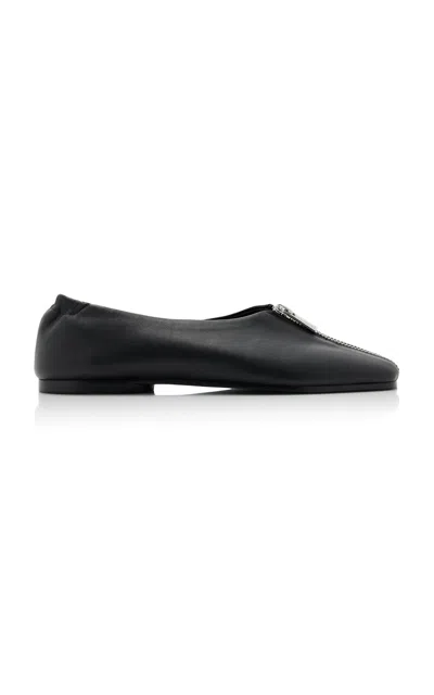 Simkhai Eden Leather Flats In Black