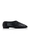 Simkhai Eden Woven Leather Ballet Flats Black In Black