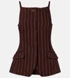 Simkhai Striped-pattern Top In Brown