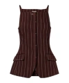 Simkhai Striped-pattern Top In Brown