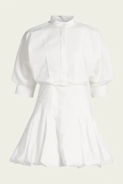 Simkhai Effie Bubble Mini Dress In White