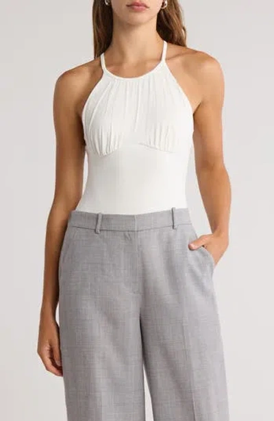 Simkhai Elara Stretch Jersey Bodysuit In White