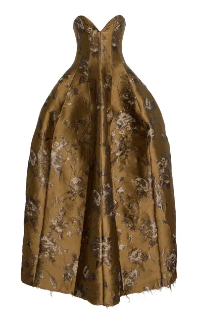 Simkhai Elaria Bustier Gown In Bronze