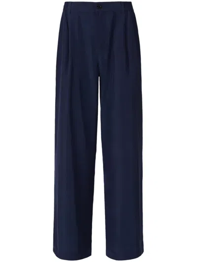Simkhai Elasticated-high Waist Palazzo In Blue