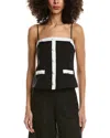 Simkhai Eleanor Button Down Cami Top In Black Multi In Black