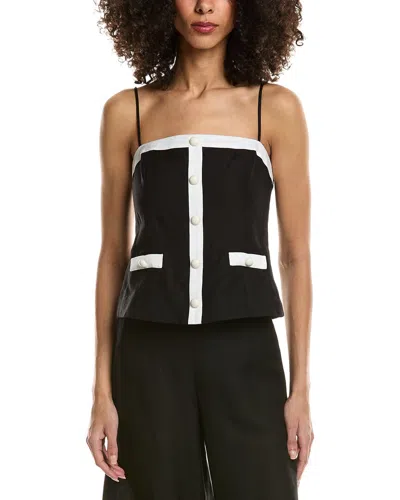 Simkhai Eleanor Button Down Cami Top In Black Multi