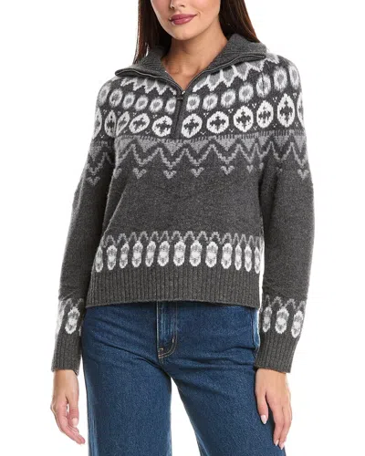Simkhai Eliah 1/2-zip Wool & Cashmere-blend Pullover In Gray