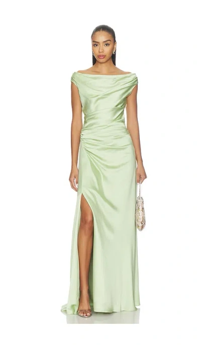 Simkhai Elinne Short Sleeve Gown In Multi