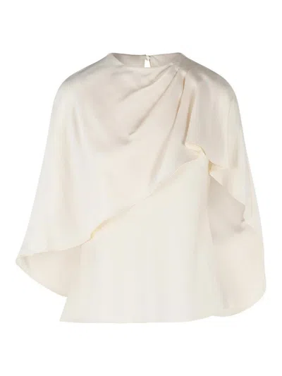 Simkhai Eliora Blouse In Cream Acetate Blend In White