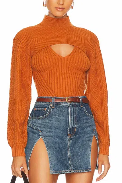 Simkhai Elkie Sweater In Penny In Orange