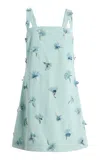 Simkhai Womens Sky Ella Embellished Woven Mini Dress In Blue