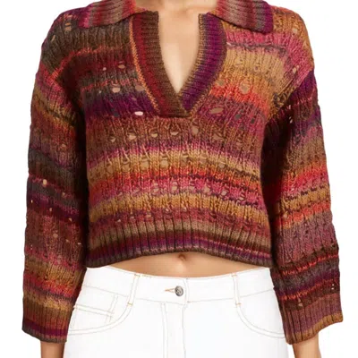 Simkhai Ella Space Dye Sweater In Brown