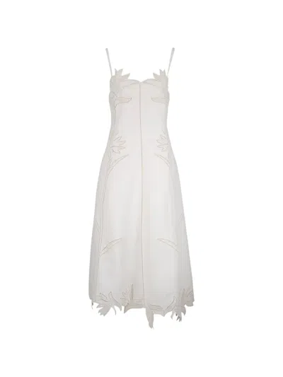 Simkhai Ellery Embroidered-details Bustier Dress In White