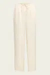 Simkhai Elliat Crinkled Satin Drawstring Pants In White