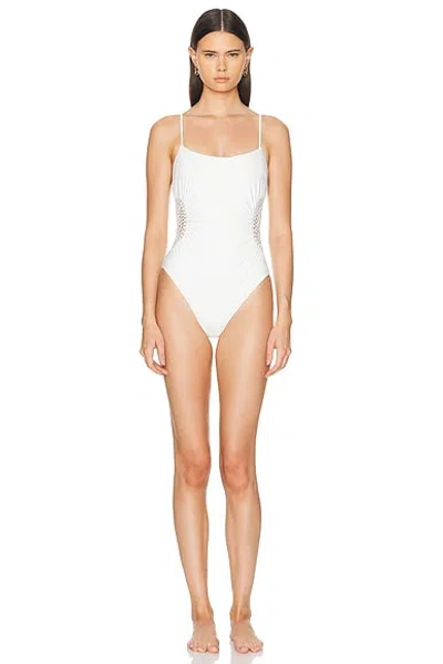 Simkhai Elliott One Piece Swimsuit In White