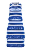 Simkhai Elly Textured Knit Mini Dress In Blue