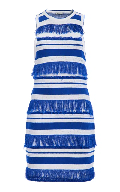 Simkhai Elly Textured Knit Mini Dress In Blue