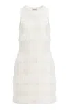Simkhai Elly Textured Knit Mini Dress In White