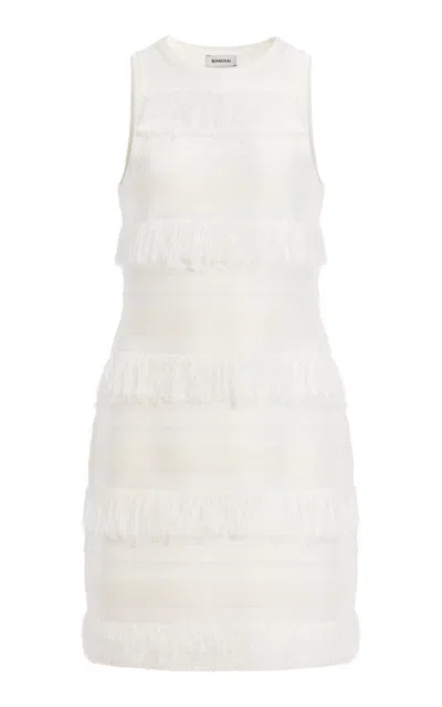 Simkhai Elly Textured Knit Mini Dress In White