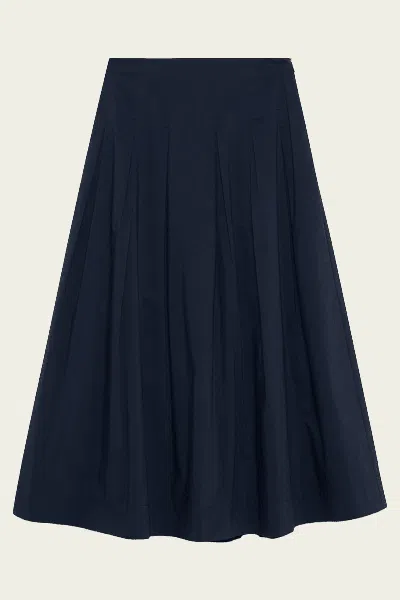 Simkhai Elora Cotton Midi Skirt In Midnight In Blue