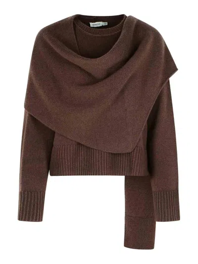 Simkhai Elson Brown Wool And Cashmere Sweater