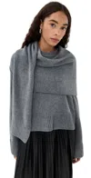 Simkhai Elson Scarf Sweater Heather Grey In Gray