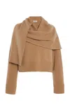 Simkhai Elson Scarf Wool Sweater In Tan