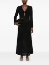 Simkhai Elton Open-knit Keyhole Maxi Dress In Black