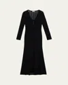 Simkhai Elton Open-knit Keyhole Maxi Dress In Black
