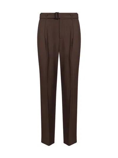 Simkhai Elvis Belted Pleated Tailored Trousers In Brown