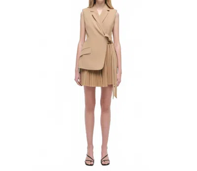 Simkhai Eman Mini Dress In Camel In Brown