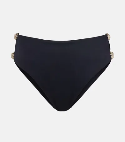 Simkhai Tyas High Rise Bikini Bottom In Black