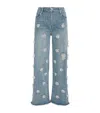 Simkhai Womens Distressed Brickell Jude High-rise Embellished Denim Jeans In Blue