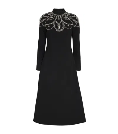 Simkhai Odetta Embellished Midi Dress In Black