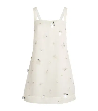 Simkhai Embellished Organza Sumi Mini Dress In Multi