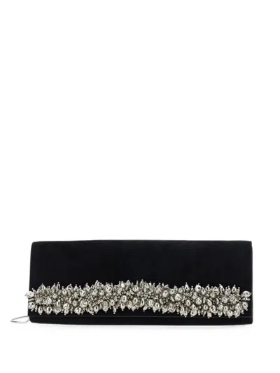 Simkhai Embellished Suede Clutch Bag In Black